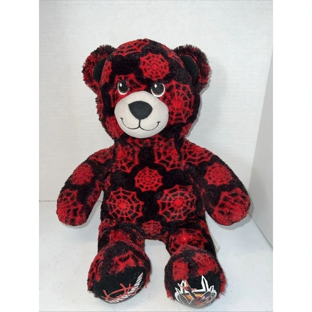 Build-A-Bear Spider-Man Into the Spider-Verse Miles Morales Red Black Web Plush